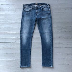 Agolde Chloe Low Rise Slim Jeans Size 32 Medium Wash Stretch